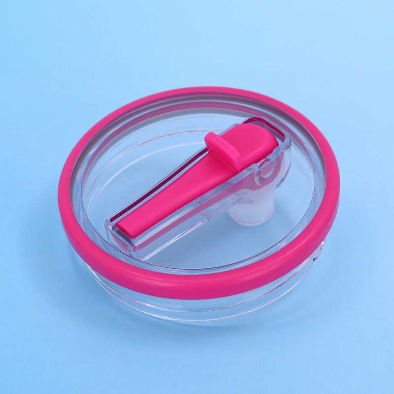 40oz cup sealing lid foldable straw leak-proof spill-proof lid