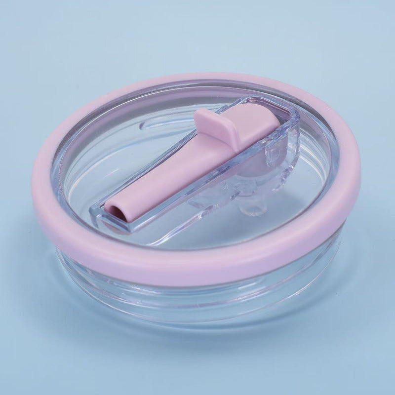 40oz cup sealing lid foldable straw leak-proof spill-proof lid