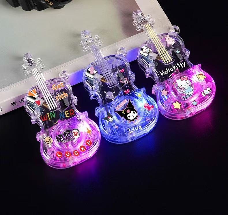Luminous guitar rotating lighter