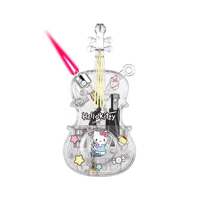 Luminous guitar rotating lighter