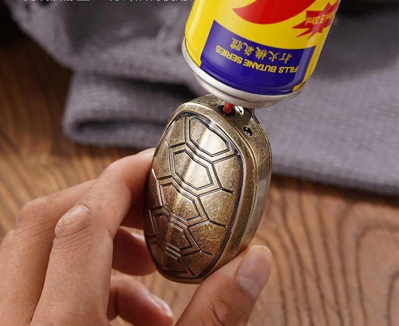Turtle windproof inflatable lighter can rotate