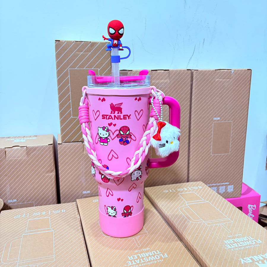 40oz HK with Spider-Man tumbler——Accessories Included Shipment