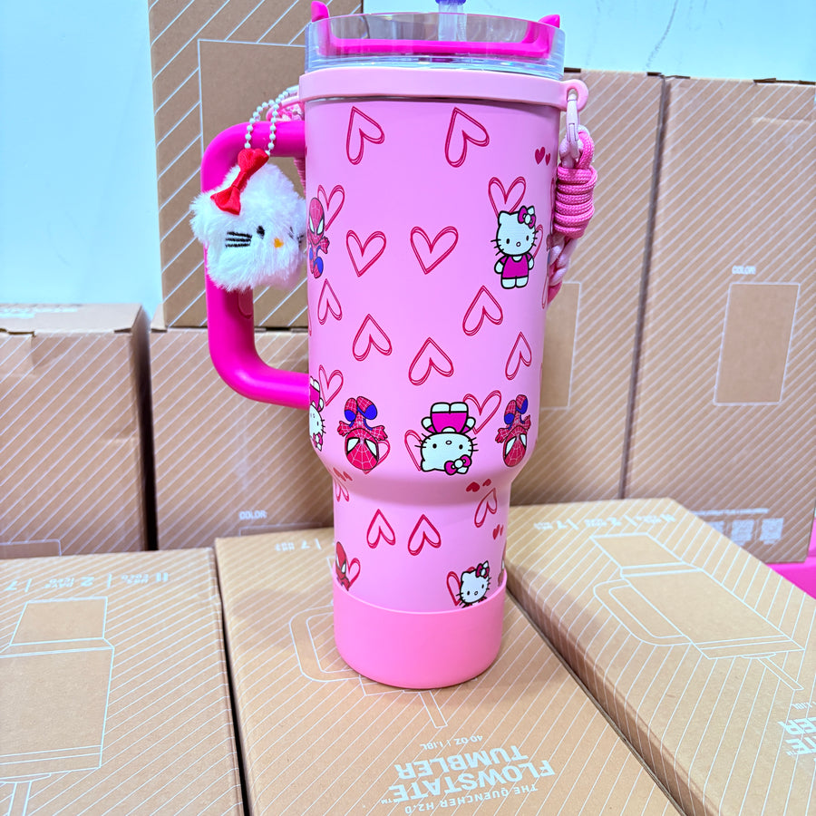 40oz HK with Spider-Man tumbler——Accessories Included Shipment