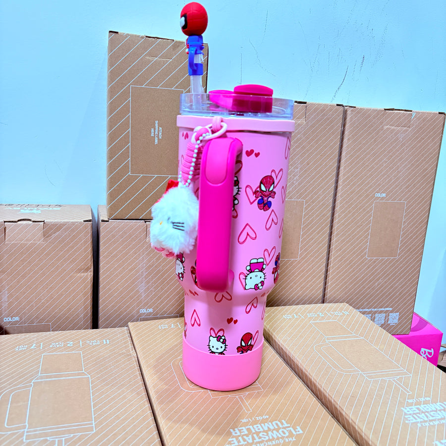 40oz HK with Spider-Man tumbler——Accessories Included Shipment