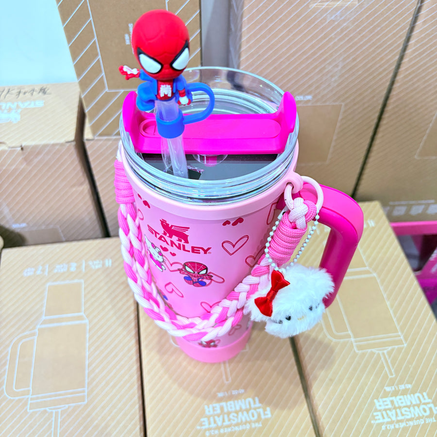 40oz HK with Spider-Man tumbler——Accessories Included Shipment