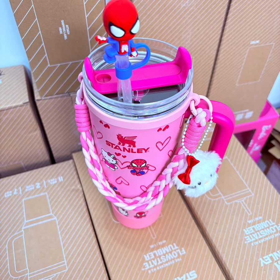 40oz HK with Spider-Man tumbler——Accessories Included Shipment